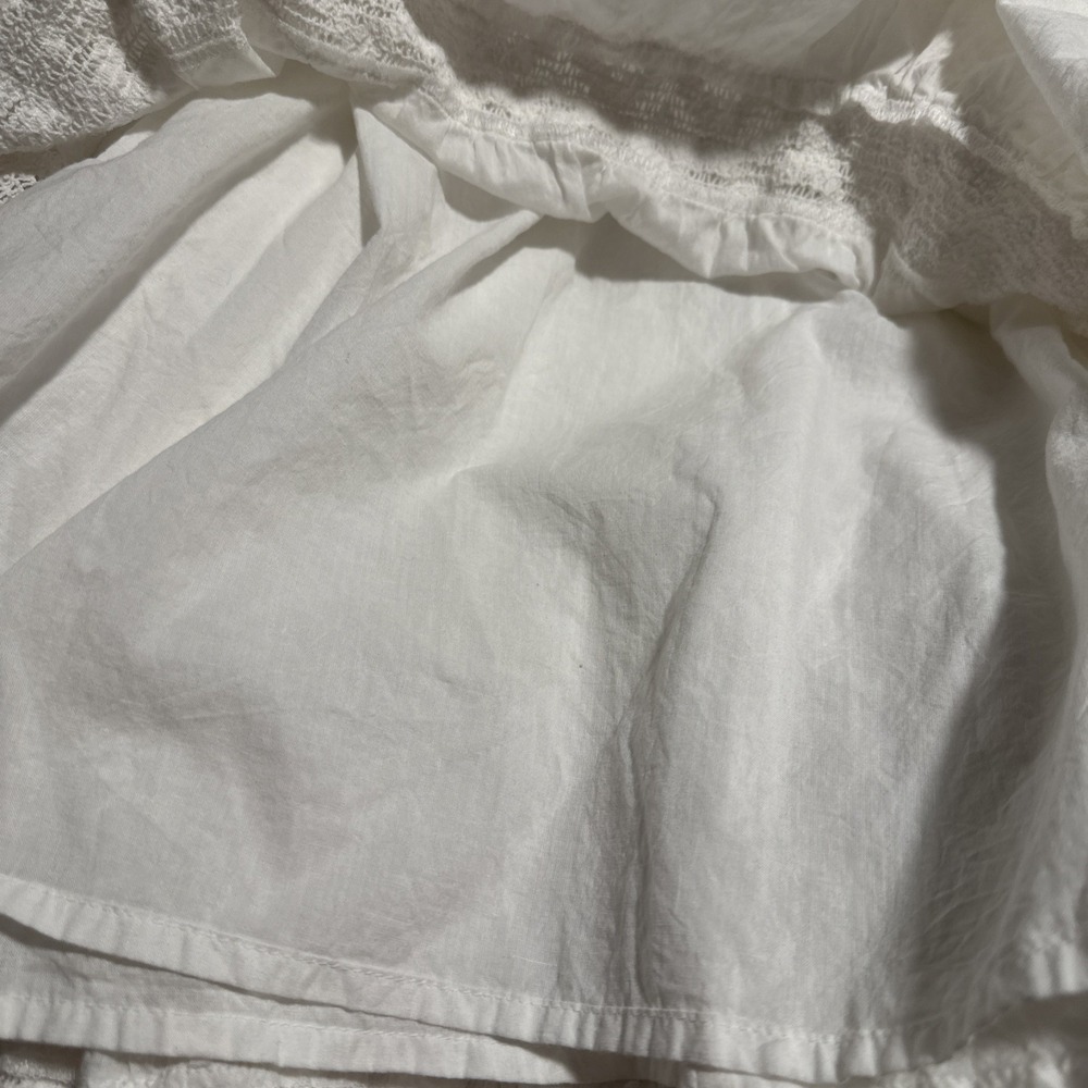 Studio West Apparel White Rayon Tiered Maxi Skirt PS Prairie Bohemian Petite Sm - Picture 7 of 12